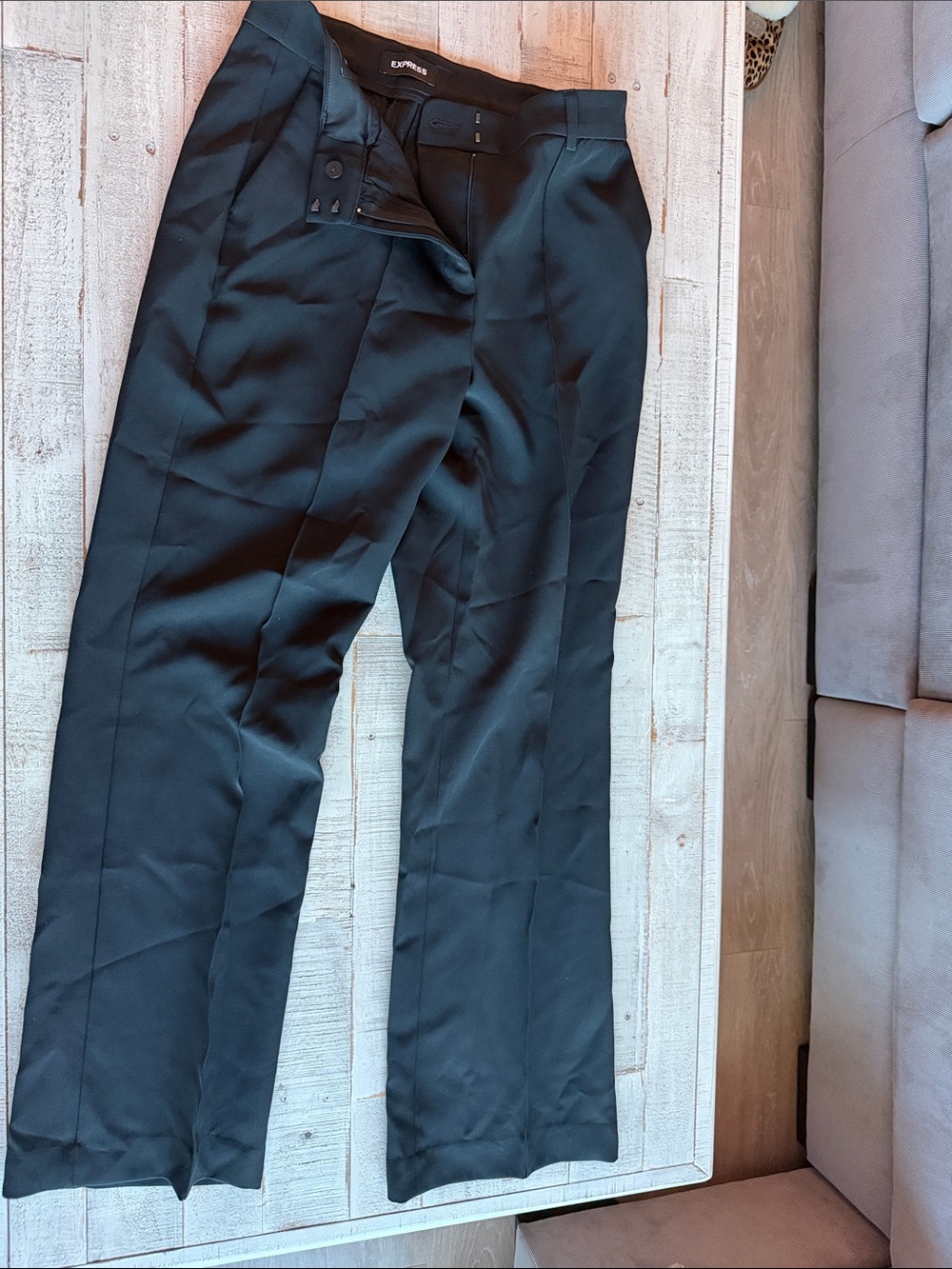 Express Black womens Dress Pants - Tailored Front Crease